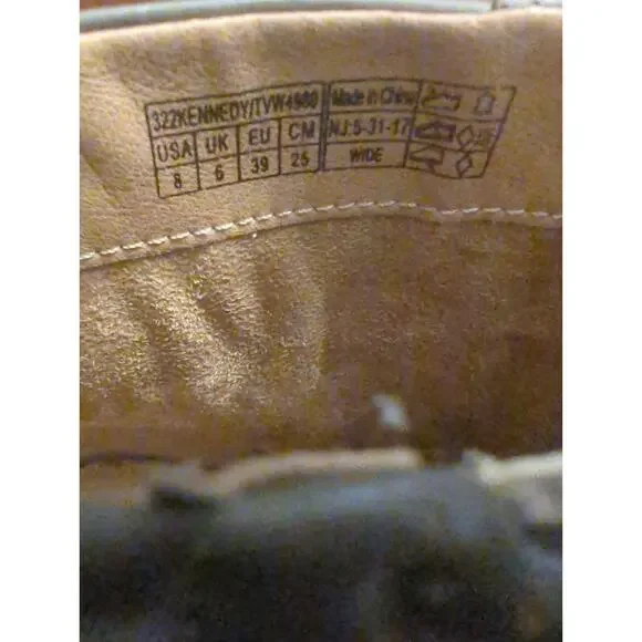 Vionic Kennedy Oyster leather ankle block heel boot booties 8 - Picture 9 of 9